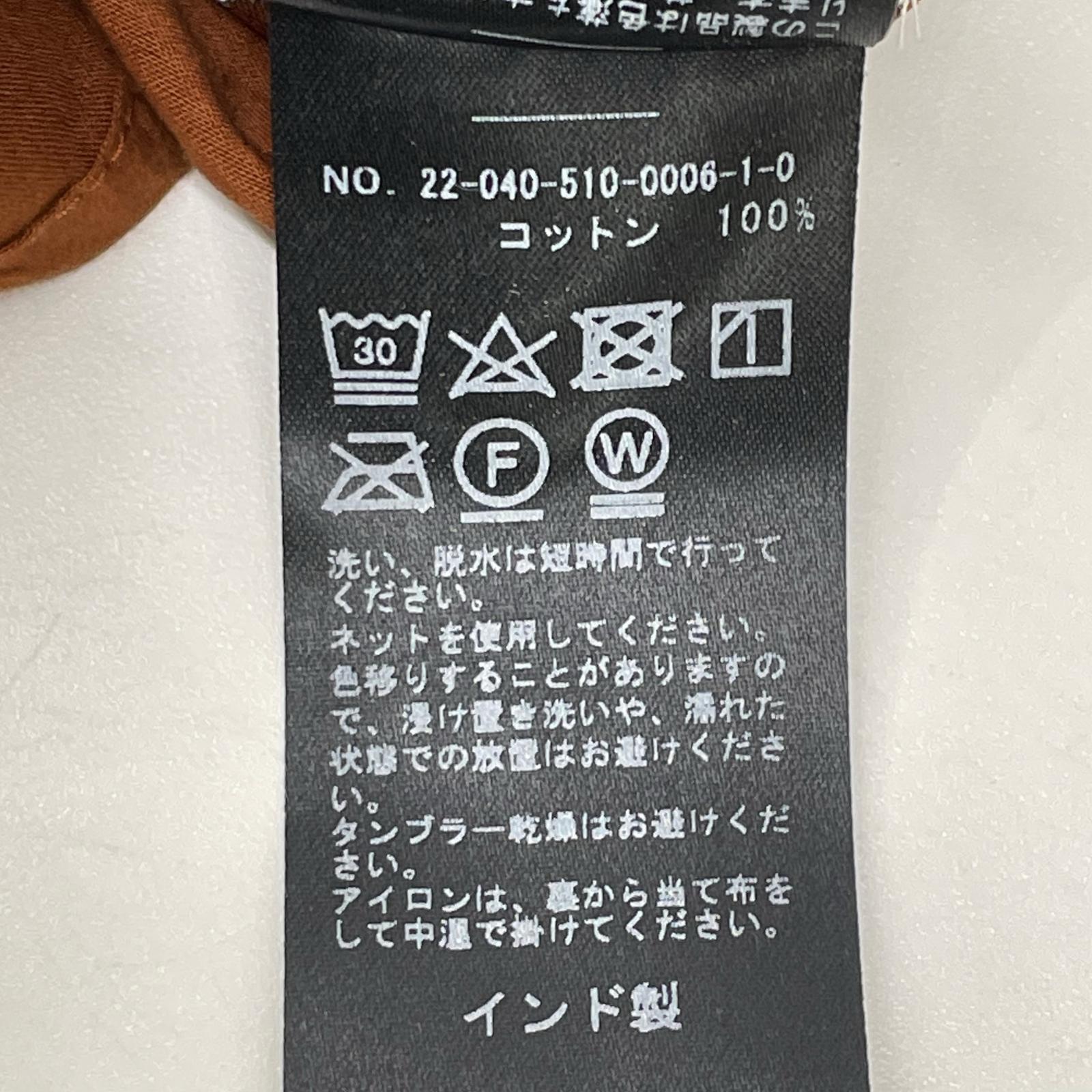 mare di latte マレディラテ 22BA329 MARIA ブラウン コットン オープンカラーシャツワンピース ワンピース