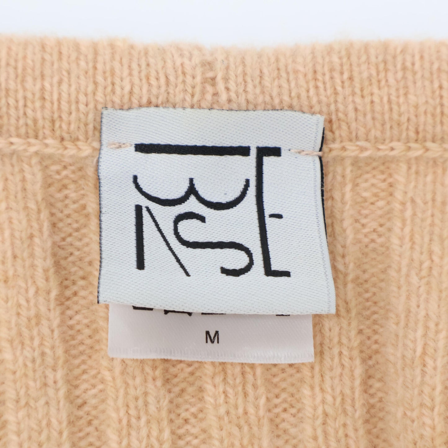 Beige 100% Wool Knit Cardigan Top for Women