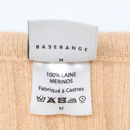 Beige 100% Wool Knit Cardigan Top for Women