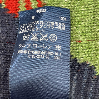 红色 纯棉100% 民族风 长袖 针织开衫 上衣 S 男士