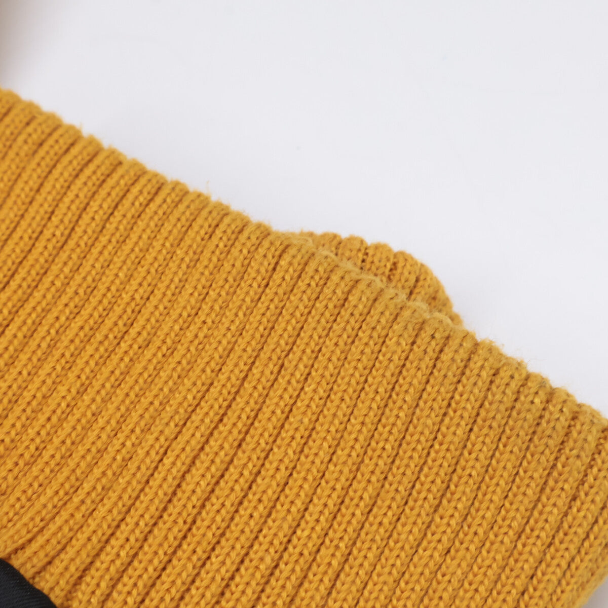 stussy Yellow Cotton Rib-Collar Side-Zip Long Down Coat Coat