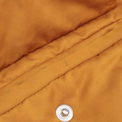 stussy Yellow Cotton Rib-Collar Side-Zip Long Down Coat Coat