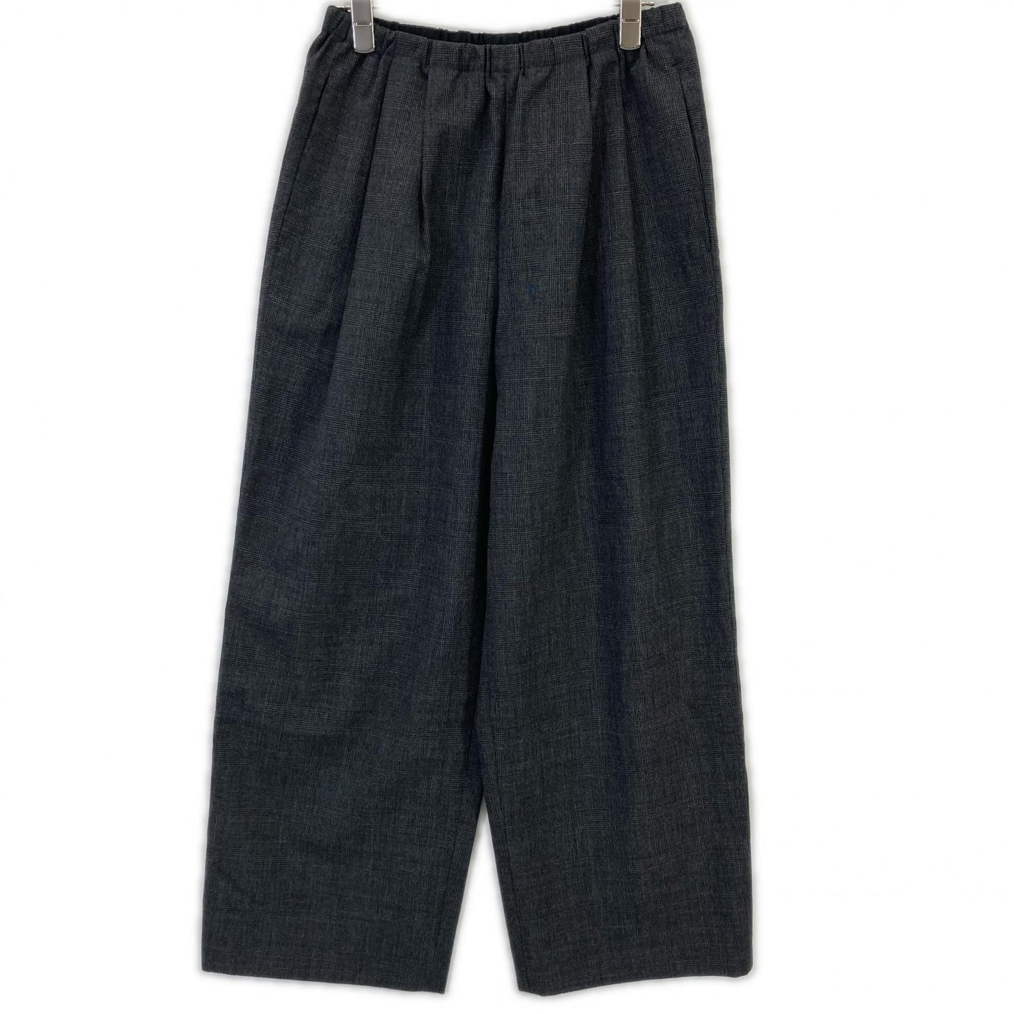 ENFOLD エンフォルド 23AW ﾁｬｺｰﾙ ｸﾞﾚﾝﾁｪｯｸ ｽﾄﾚｰﾄﾜｲﾄﾞﾊﾟﾝﾂ ボトムス 38