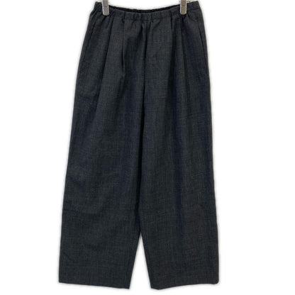 ENFOLD エンフォルド 23AW チャコール グレンチェック ストレートワイドパンツ ボトムス