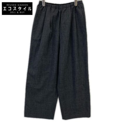 ENFOLD エンフォルド 23AW チャコール グレンチェック ストレートワイドパンツ ボトムス