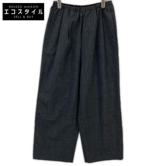 ENFOLD エンフォルド 23AW ﾁｬｺｰﾙ ｸﾞﾚﾝﾁｪｯｸ ｽﾄﾚｰﾄﾜｲﾄﾞﾊﾟﾝﾂ ボトムス 38
