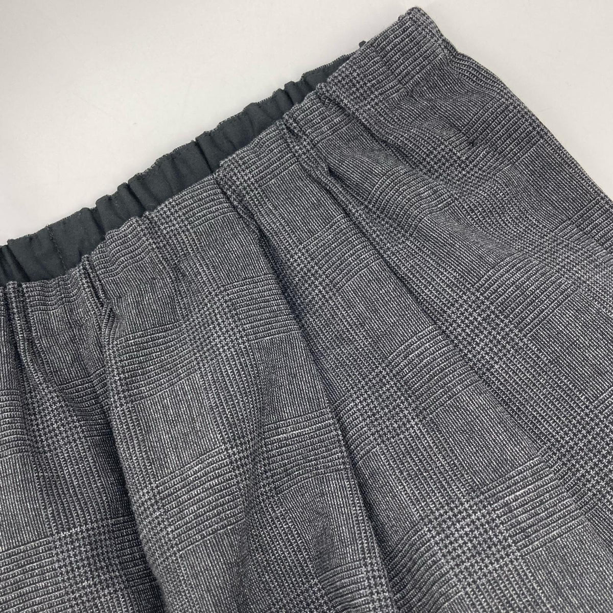 ENFOLD エンフォルド 23AW チャコール グレンチェック ストレートワイドパンツ ボトムス