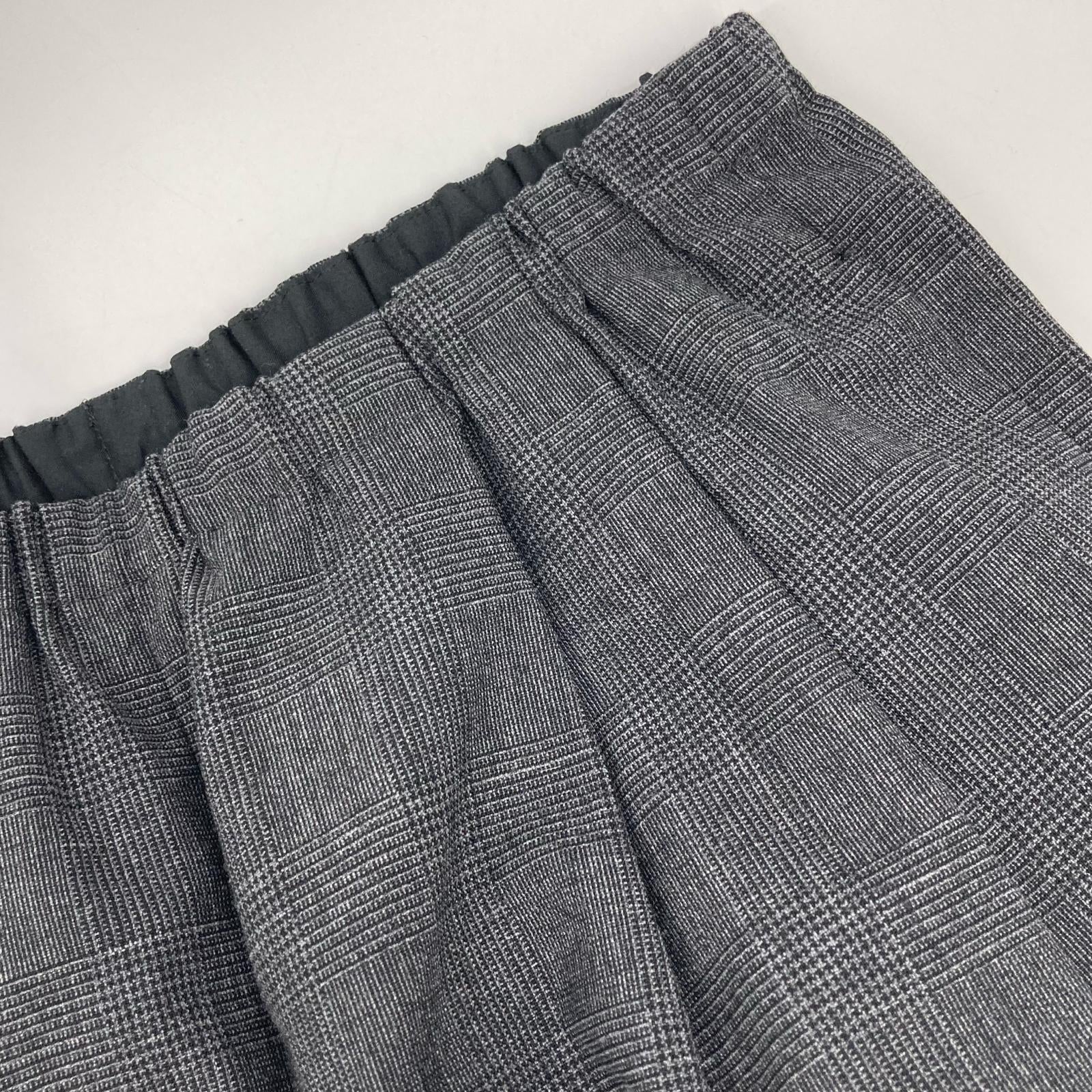 ENFOLD エンフォルド 23AW ﾁｬｺｰﾙ ｸﾞﾚﾝﾁｪｯｸ ｽﾄﾚｰﾄﾜｲﾄﾞﾊﾟﾝﾂ ボトムス 38