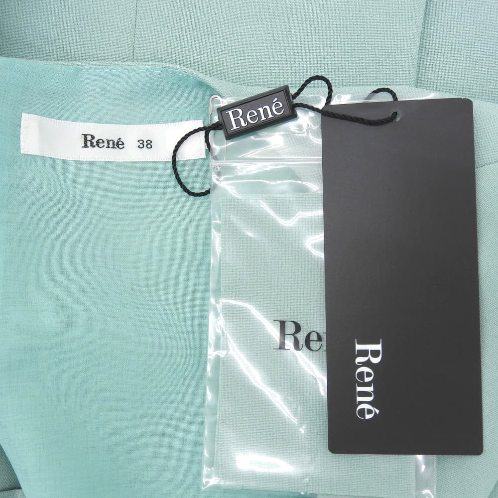 Rene ルネ 新品同様 ノースリーブ フレアスカート ワンピース レディース ライトブルー 38 ワンピース