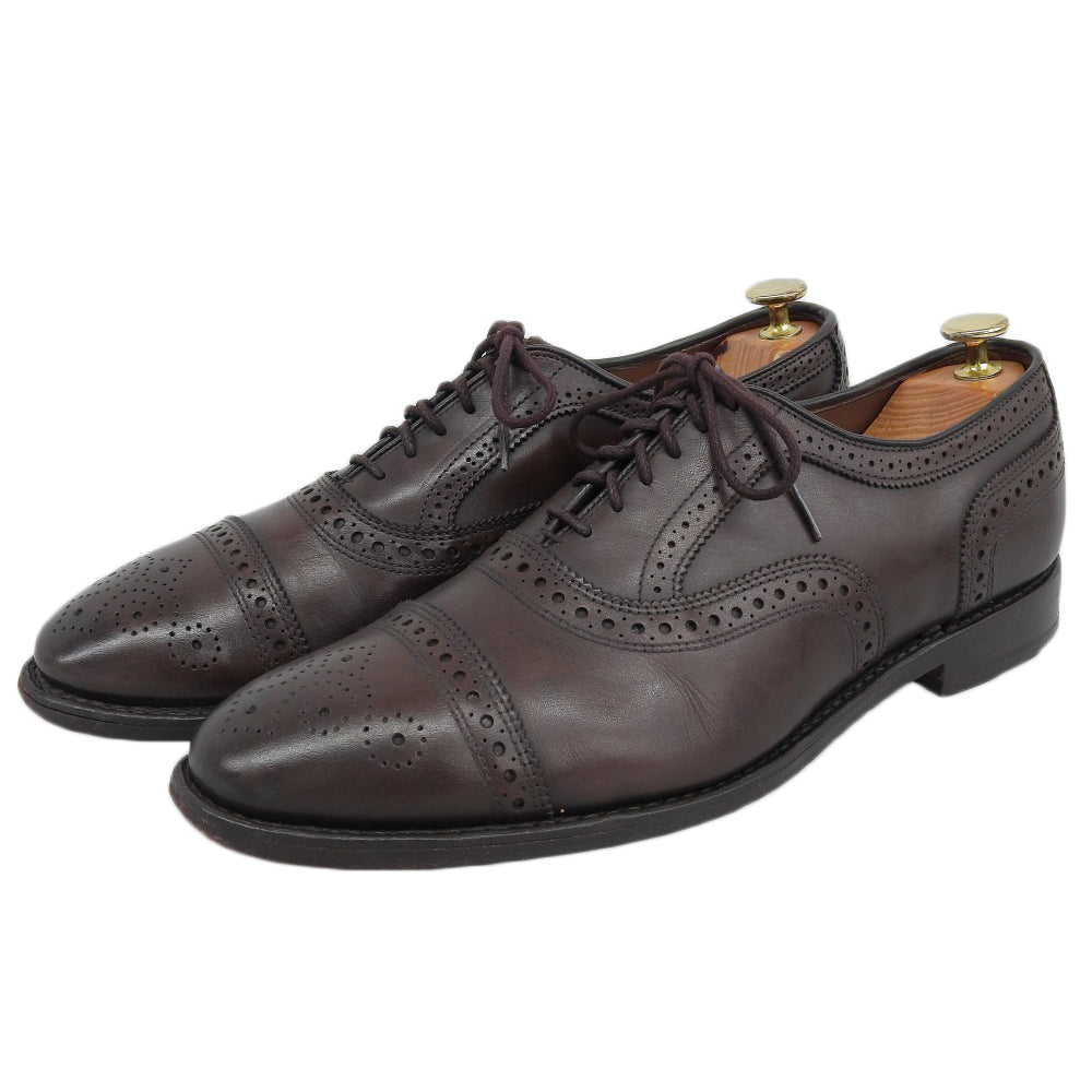 Strand Burnished Calf Semi-Brogue Shoes Men's Brown 10D 6105 Shoes 10D Men's
