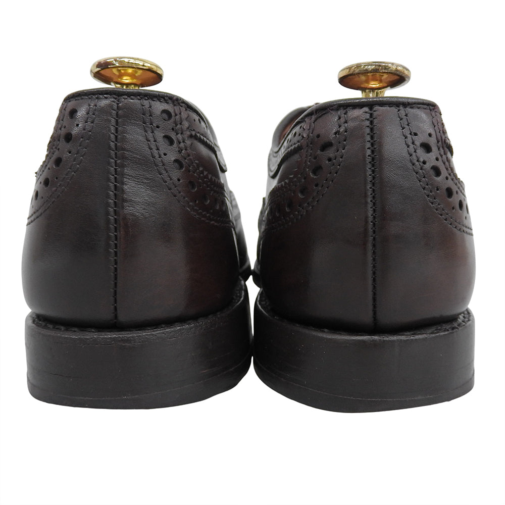 Strand Burnished Calf Semi-Brogue Shoes Men's Brown 10D 6105 Shoes 10D Men's