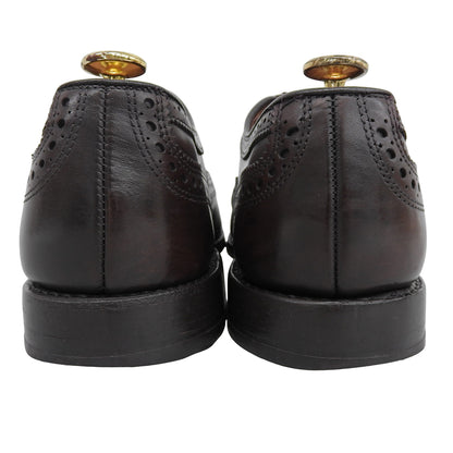 Strand Burnished Calf Semi-Brogue Shoes Men's Brown 10D 6105 Shoes 10D Men's
