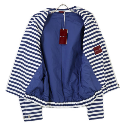 【新品同/国内正規/25年款】837918 ZATAS ZIPPED JACKET IN COTTON JACQUARD WITH GG PRINT GG提花边饰拉链夹克/外套 46 男士