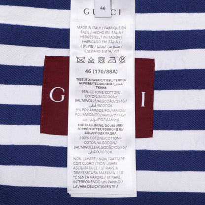 【新品同/国内正規/25年款】837918 ZATAS ZIPPED JACKET IN COTTON JACQUARD WITH GG PRINT GG提花边饰拉链夹克/外套 46 男士