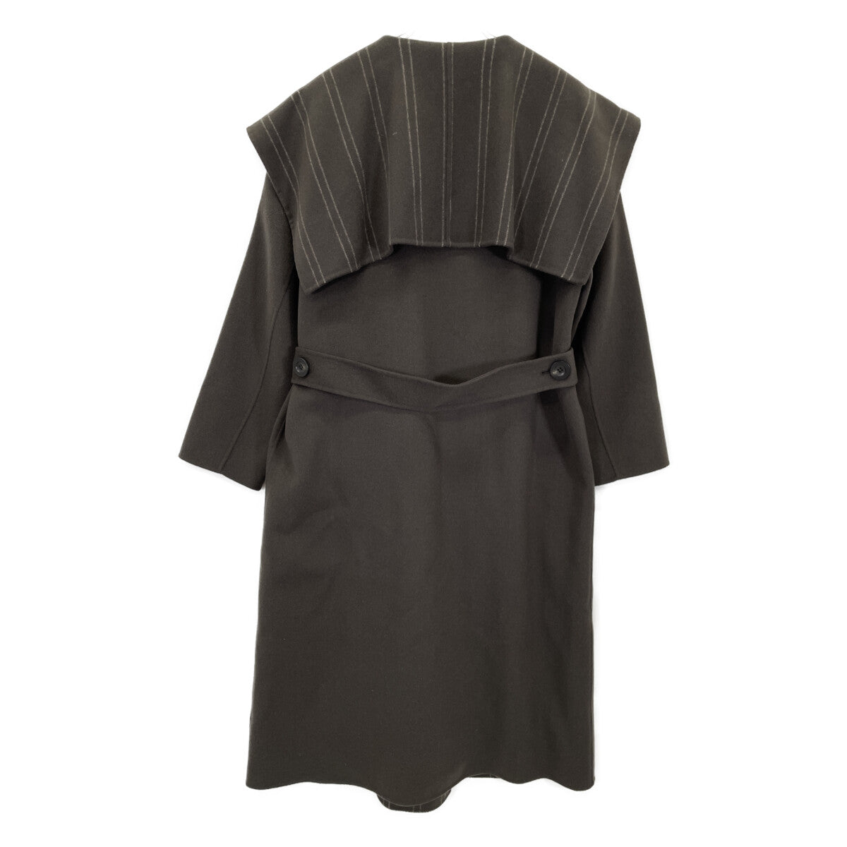 ADORE Adore 531-0252904 Charcoal 100% Wool Sailor Collar Reversible Long Coat Coat