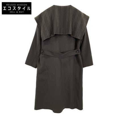 ADORE Adore 531-0252904 Charcoal 100% Wool Sailor Collar Reversible Long Coat Coat