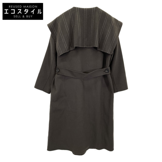 ADORE アドーア 531-0252904 チャコール ウール100 セーラーカラーリバーシブルロングコート コート