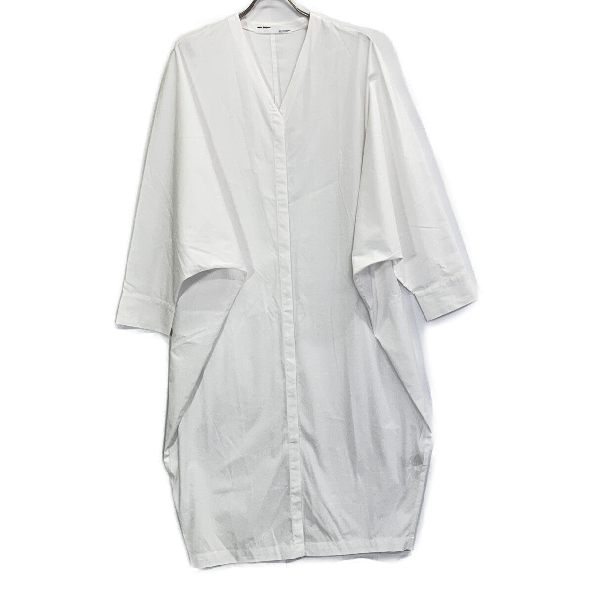 22-040-560-1070 White Cotton x Ester Long Sleeve Shirt Dress Dress