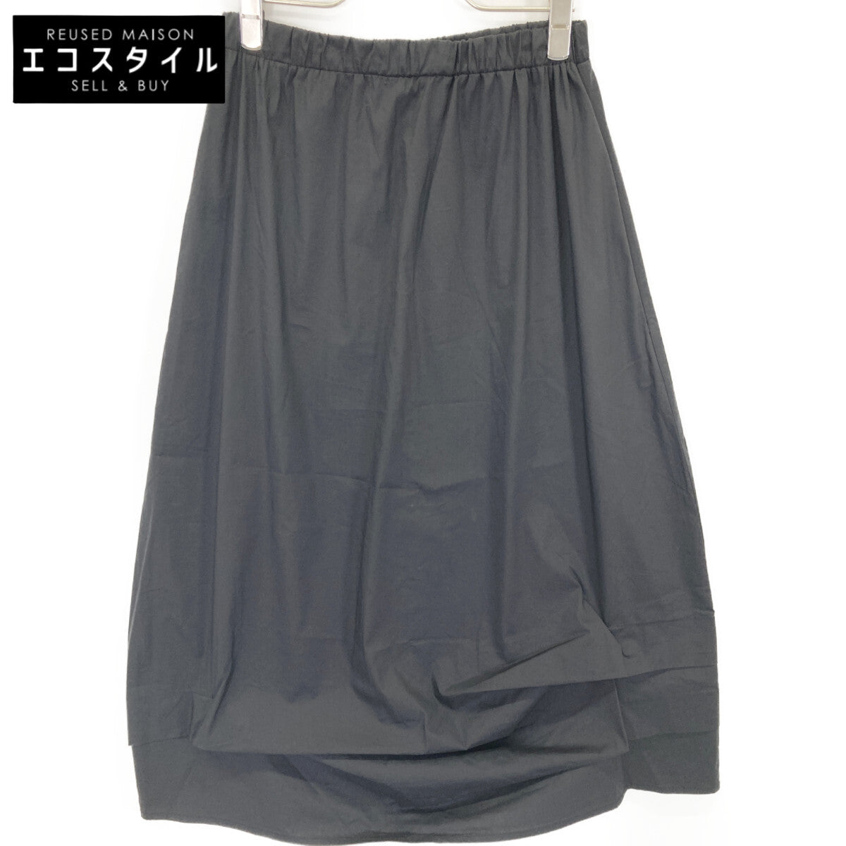 J'M DESIGN J'M Design 2025 25-060-570-0015 black cotton×nylon pleated layered balloon skirt skirt