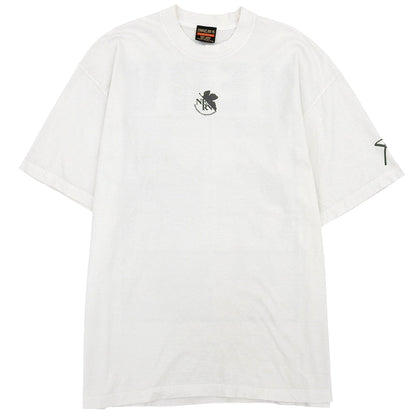 EVANGELION:95 Evangelion 95 Excellent Condition EVA0020 NERV Special Agency Vintage Processed Cotton Graphic T-Shirt Tops Men's White L Tops