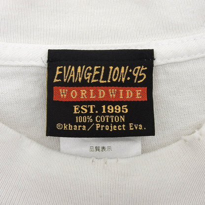 EVANGELION:95 Evangelion 95 Excellent Condition EVA0020 NERV Special Agency Vintage Processed Cotton Graphic T-Shirt Tops Men's White L Tops