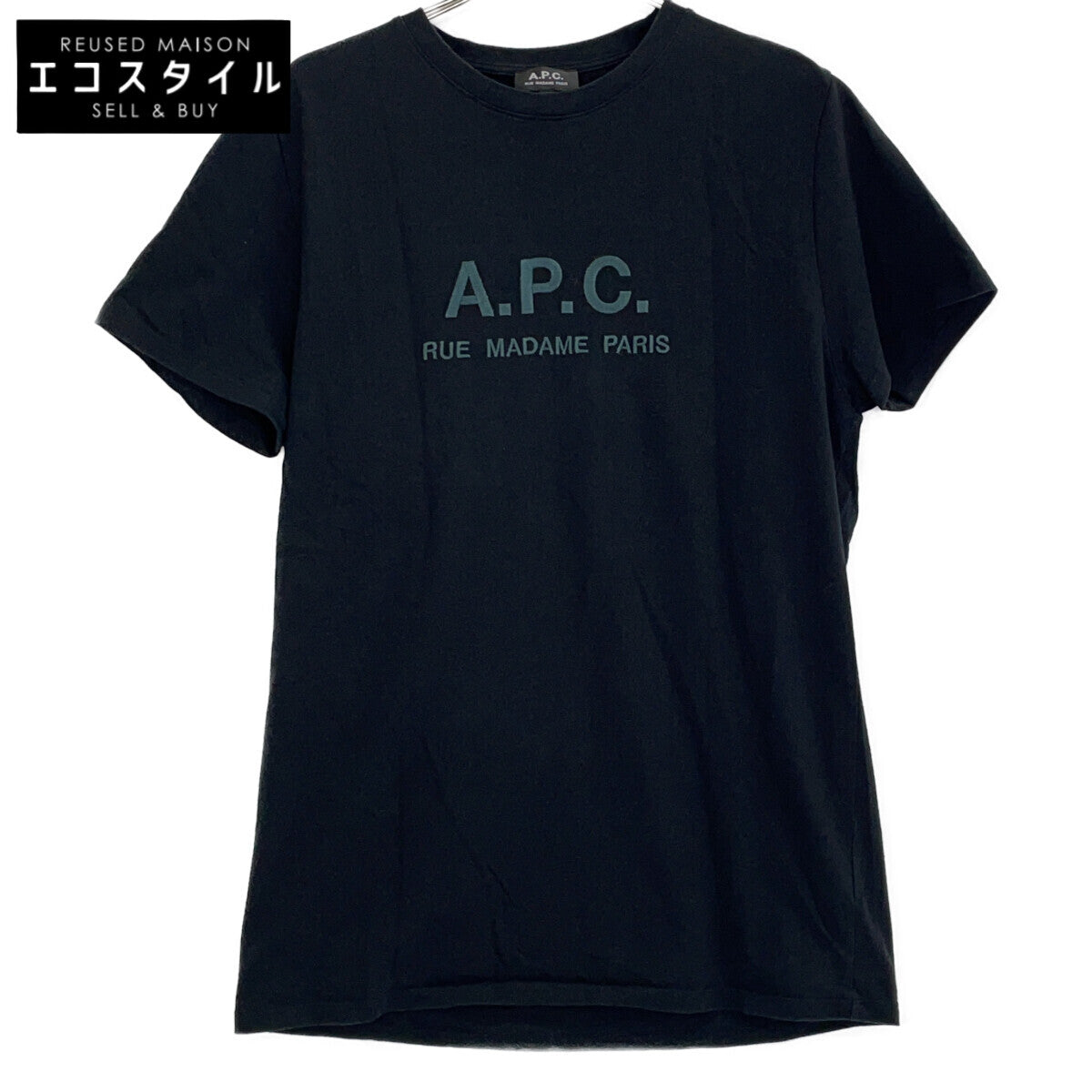 A.P.C. FREAK'S STORE Exclusive 24233-1-96751 Black Big Silhouette RUE MADAME TEE Top