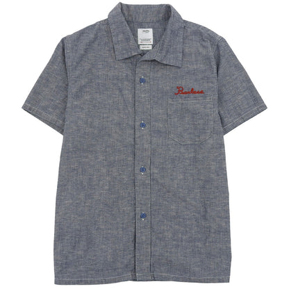 VISVIM Good Condition Cotton Embroidered Design Fairway Short-Sleeve Pocket Shirt Top Men's Blue 2 0124205011001 24AW Tops