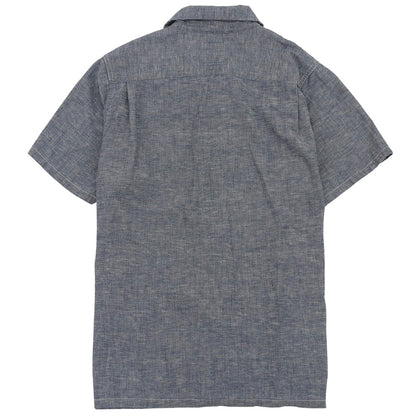 VISVIM Good Condition Cotton Embroidered Design Fairway Short-Sleeve Pocket Shirt Top Men's Blue 2 0124205011001 24AW Tops