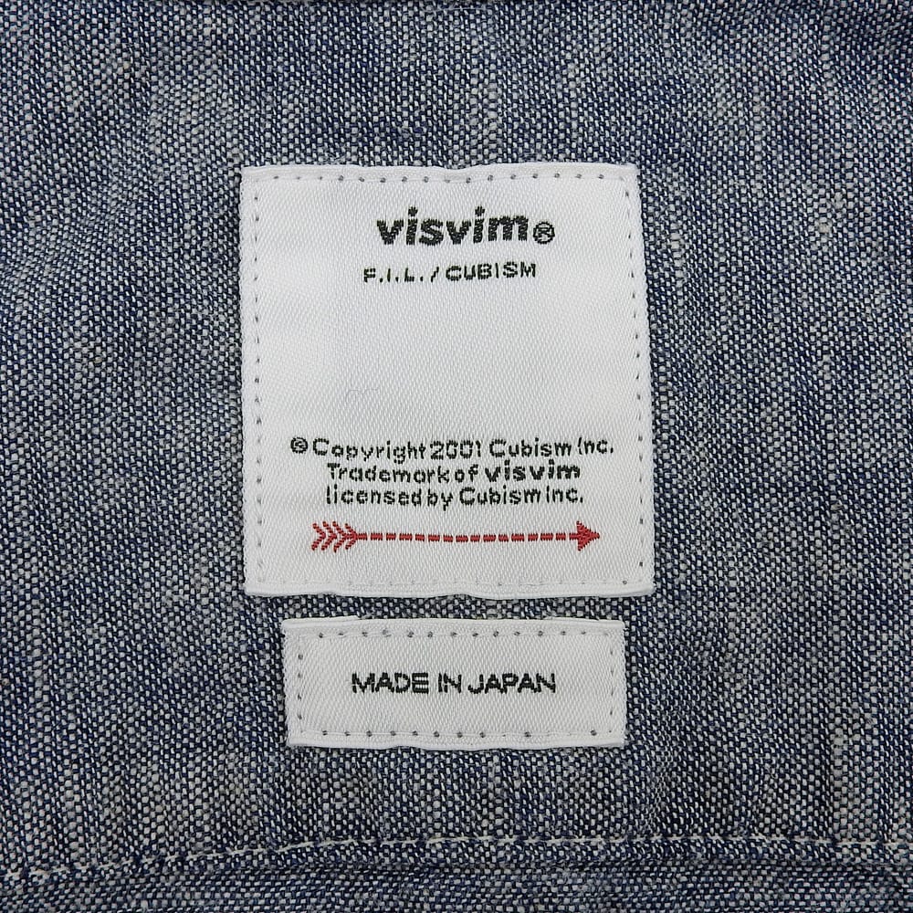 VISVIM Good Condition Cotton Embroidered Design Fairway Short-Sleeve Pocket Shirt Top Men's Blue 2 0124205011001 24AW Tops