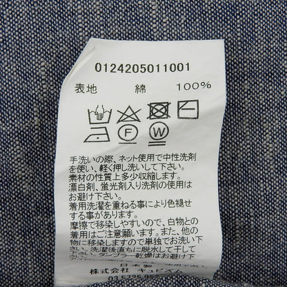 VISVIM Good Condition Cotton Embroidered Design Fairway Short-Sleeve Pocket Shirt Top Men's Blue 2 0124205011001 24AW Tops