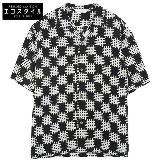 Sasquatchfabrix. DOMAN OPEN COLLAR H/S SHIRT All-over Pattern Shirt Tops Men's Brown L Tops