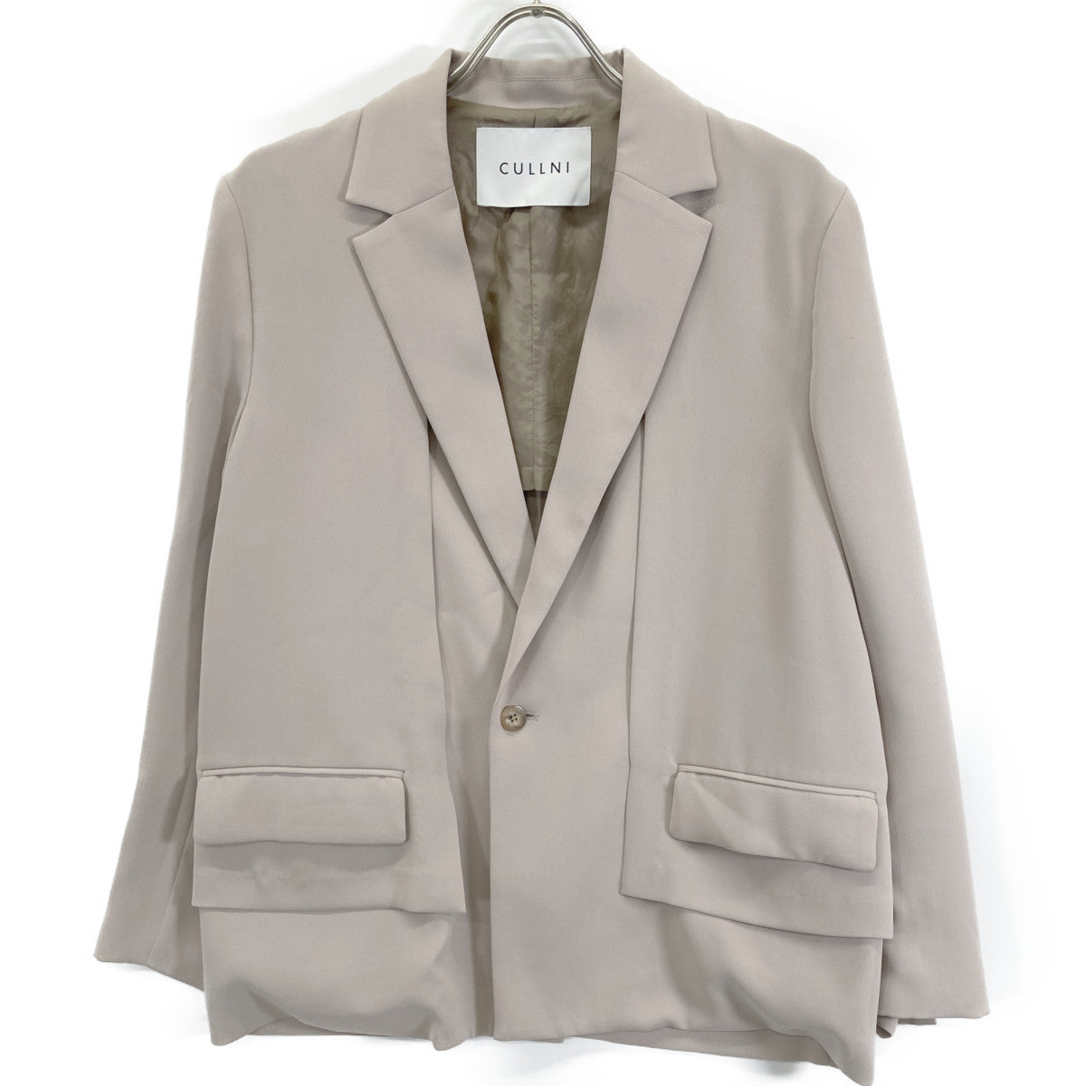 22SS 22-SS-014 Beige Layered Tailored Jacket Jacket 1 Men's