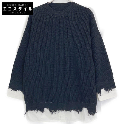 23AW S62HL0015 Damaged Layered Pullover Knit Top XS Ladies