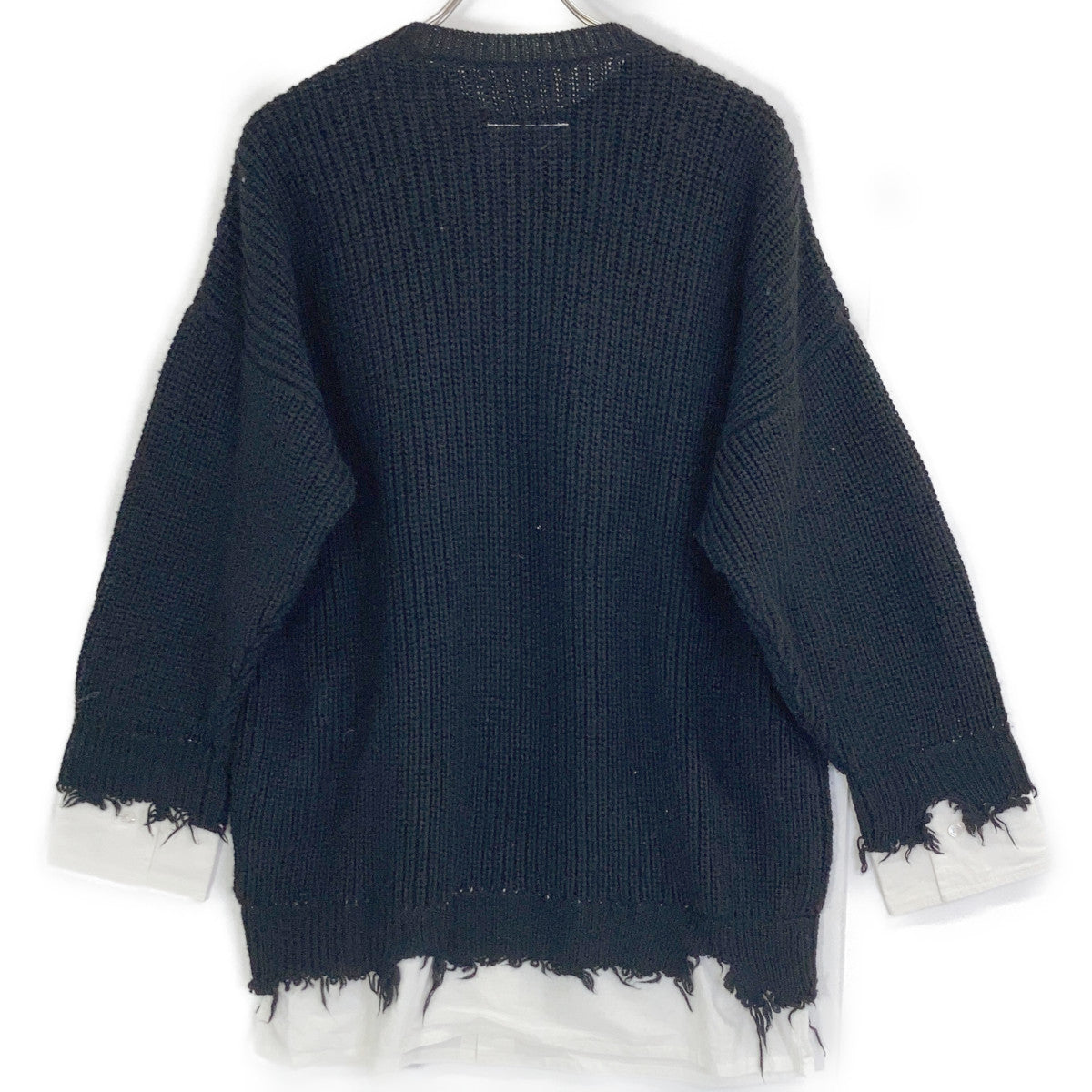 23AW S62HL0015 Damaged Layered Pullover Knit Top XS Ladies
