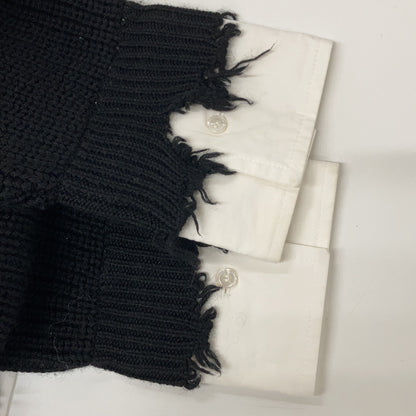 MM6 MM6 23AW S62HL0015 distressed layered pullover knit top tops
