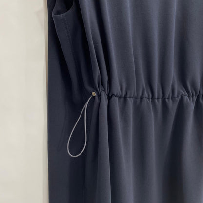 UNITED ARROWS ユナイテッドアローズ 24年春夏 1526-199-5227 ネイビー ポリエステル ドローストリング フレンチスリーブワンピース ワンピース