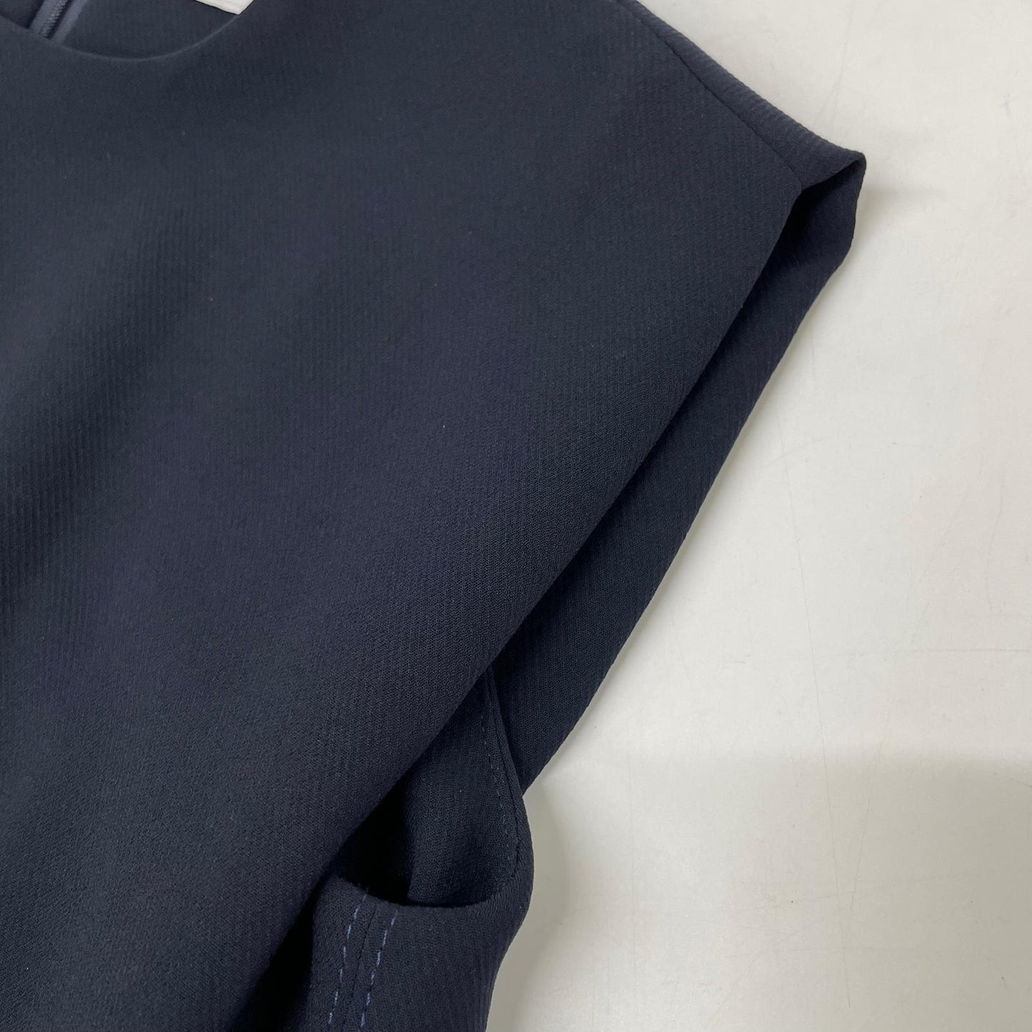 UNITED ARROWS ユナイテッドアローズ 24年春夏 1526-199-5227 ネイビー ポリエステル ドローストリング フレンチスリーブワンピース ワンピース