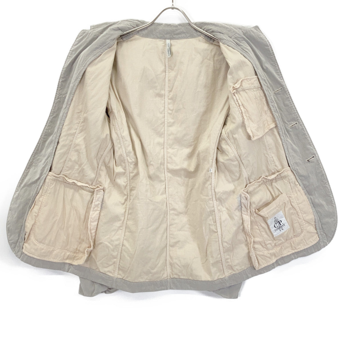 14WCPUZ01437 Beige Cotton Nylon 3B Tailored Jacket Jacket 48 Men's