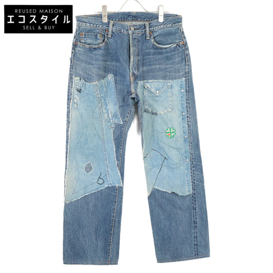 Yohji Yamamoto x SPOTTED HORSE CRAFT Patchwork Button Fly Denim Pants/Bottoms