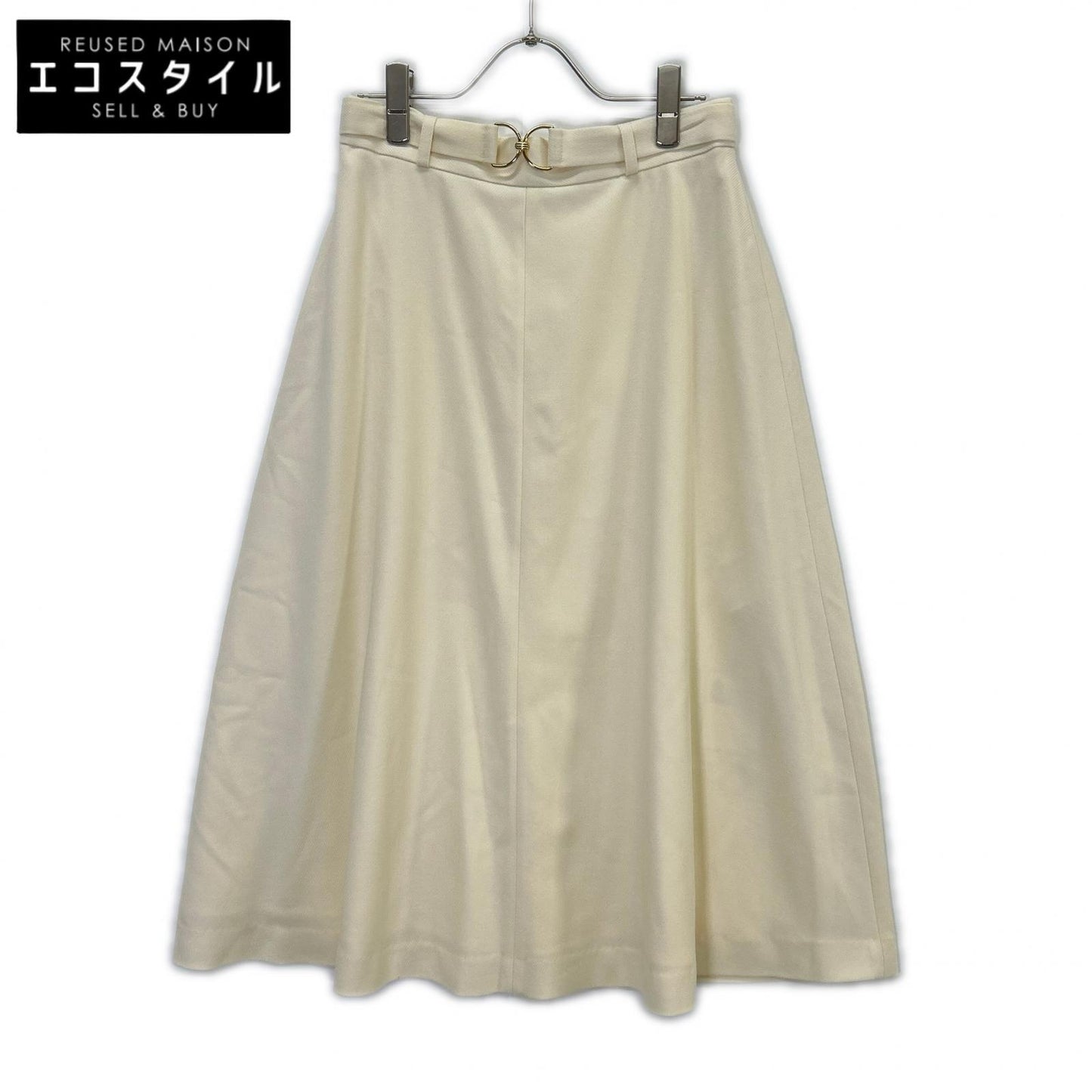 ANAYI アナイ 10232711500 ベージュ ストレッチボタニーベルトバックル スカート スカート