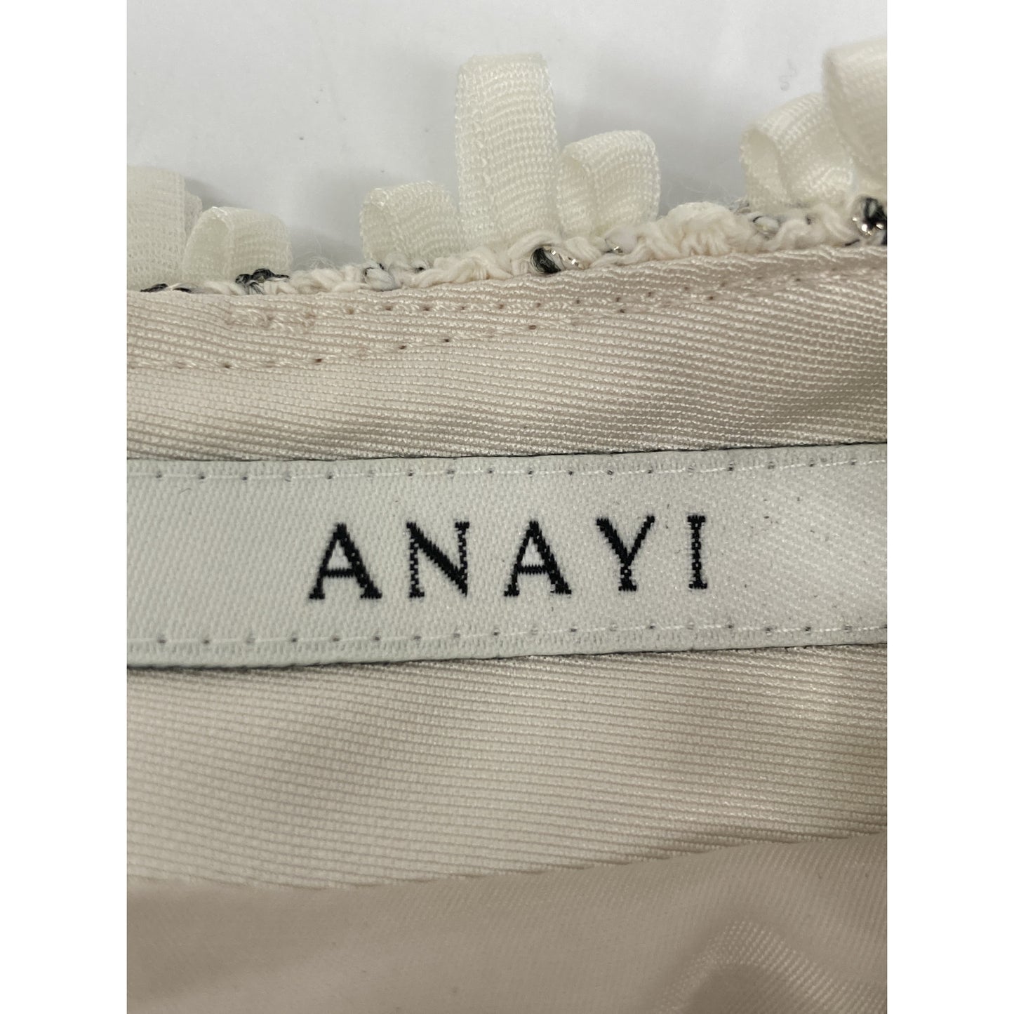 ANAYI 阿奈伊 10232714450 米色 羊毛混纺 三醋酸纤维粗花呢无袖连衣裙 连衣裙