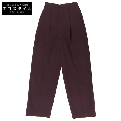 Excellent Condition Rayon-blend STRAIGHT-TAILORED TROUSERS Bottoms Women's Bordeaux 36 300HA631-2860 24AW Bottoms 36 Women's