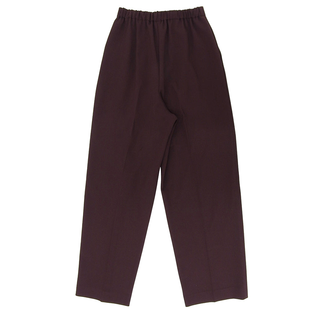 Excellent Condition Rayon-blend STRAIGHT-TAILORED TROUSERS Bottoms Women's Bordeaux 36 300HA631-2860 24AW Bottoms 36 Women's