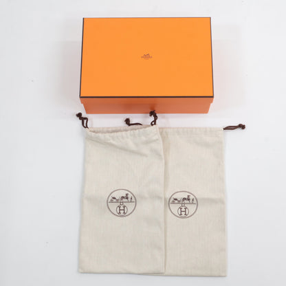 HERMES エルメス H182138Z サントリーニ Hモチーフ アンクルストラップ フラットサンダル/ シューズ