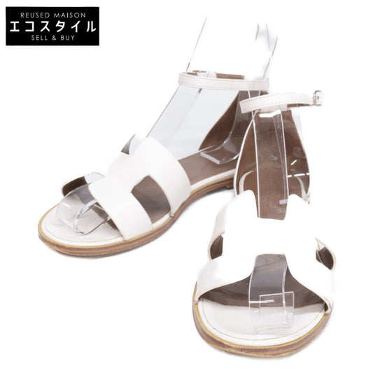 HERMES Santorini H-motif Ankle Strap Flat Sandals/Shoes H182138Z