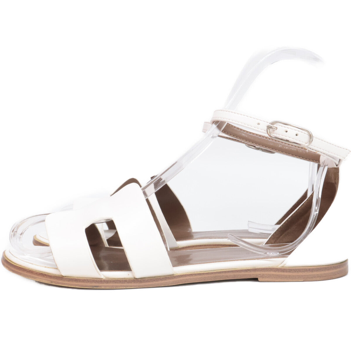 HERMES Santorini H-motif Ankle Strap Flat Sandals/Shoes H182138Z