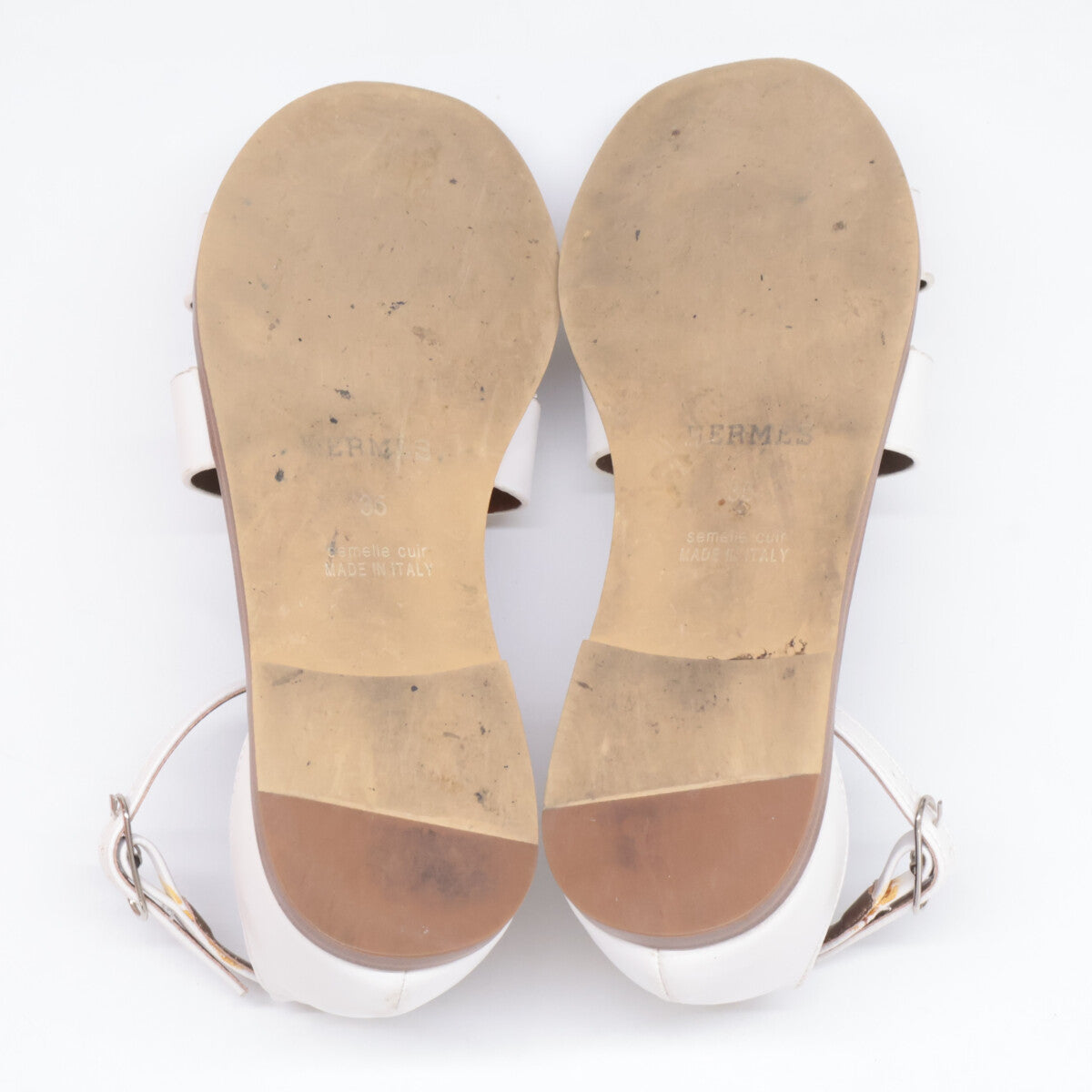 HERMES Santorini H-motif Ankle Strap Flat Sandals/Shoes H182138Z