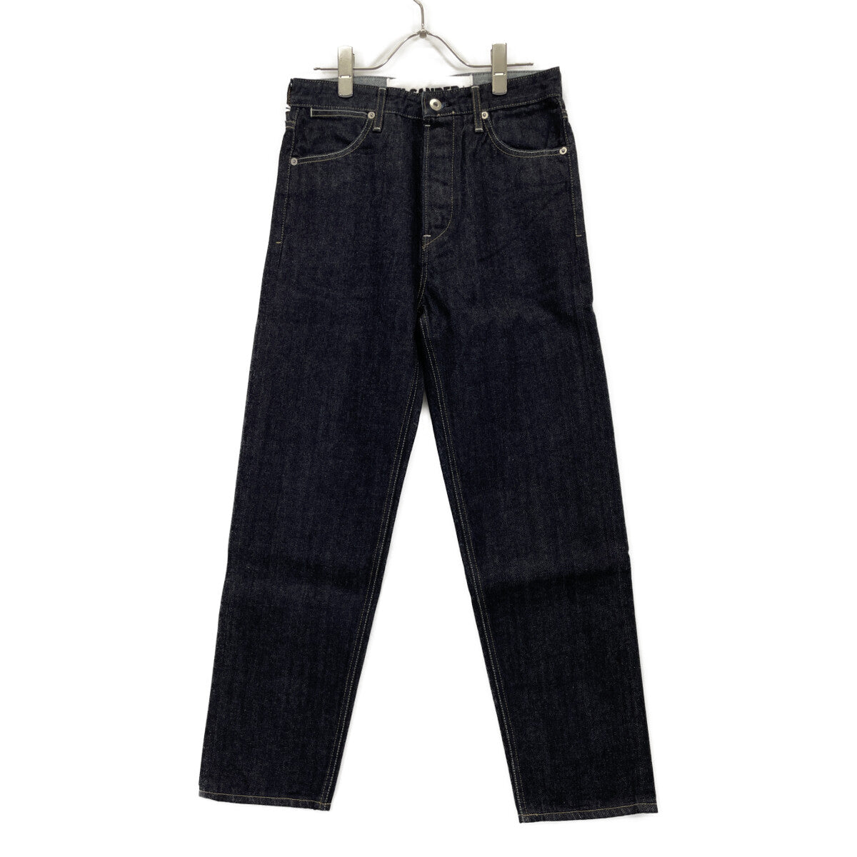 JIL SANDER+ JPPR663102 Indigo Cotton Button Fly Twist Denim Pants Bottoms