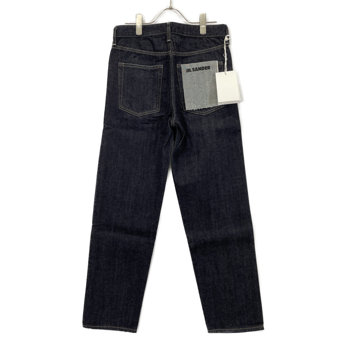 JIL SANDER+ JPPR663102 Indigo Cotton Button Fly Twist Denim Pants Bottoms