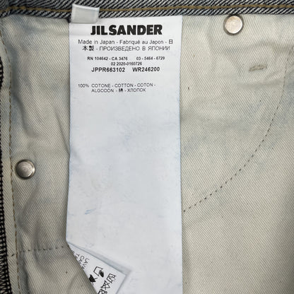 JIL SANDER+ JPPR663102 Indigo Cotton Button Fly Twist Denim Pants Bottoms